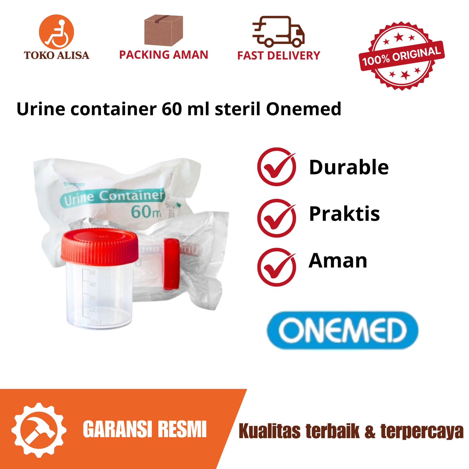 Urine container 60 ml steril Onemed